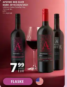 Scandinavian Park APOTHIC RED ELLER DARK 2019/2020/2021 Californien | Rødvin, forskellige slags. erbjuda