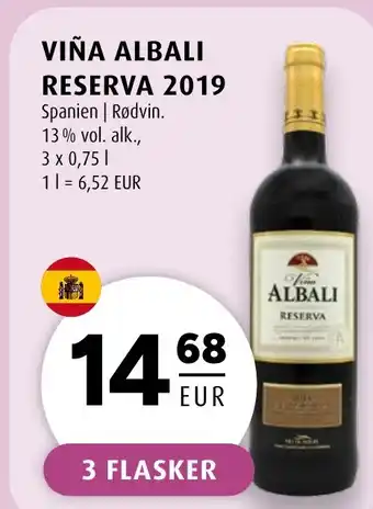 Scandinavian Park VIÑA ALBALI RESERVA 2019 Spanien | Rødvin. erbjuda