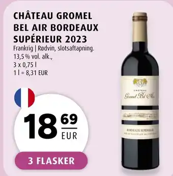 Scandinavian Park CHÂTEAU GROMEL BEL AIR BORDEAUX SUPÉRIEUR 2023 erbjuda