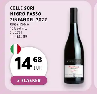 Scandinavian Park COLLE SORI NEGRO PASSO ZINFANDEL 2022 erbjuda