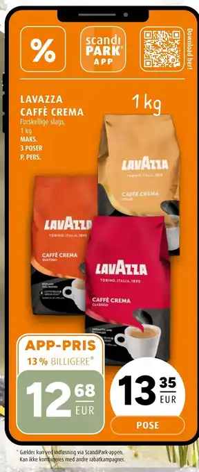 Scandinavian Park LAVAZZA CAFFÈ CREMA erbjuda