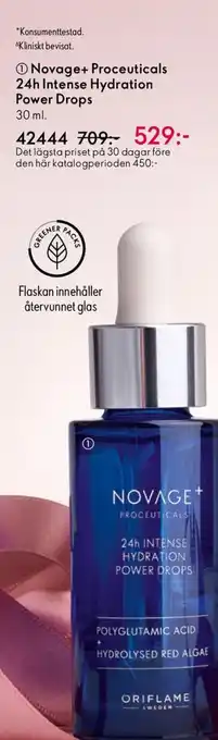 Oriflame Novage+ proceuticals 24h intense hydration power drops erbjuda