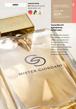 Oriflame Giordani gold mister giordani eau de parfum erbjuda