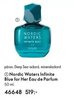 Oriflame Nordic waters infinite blue for her eau de parfum erbjuda