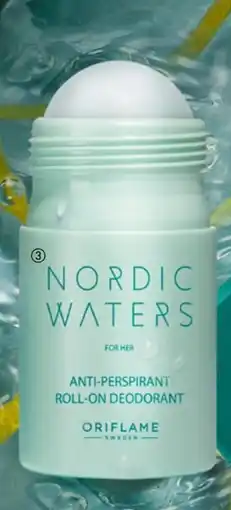 Oriflame Nordic waters for her anti-perspirant roll-on deodorant erbjuda