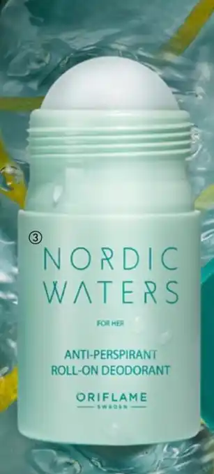 Oriflame Nordic waters for her anti-perspirant roll-on deodorant erbjuda