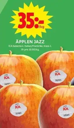 ICA Maxi Äpplen jazz erbjuda