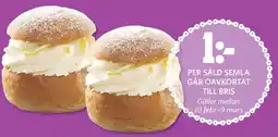 ICA Maxi Per såld semla går oavkortat till bris erbjuda