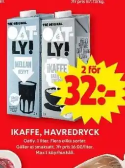ICA Maxi Ikaffe, havredryck erbjuda
