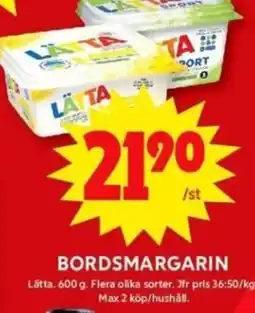 ICA Maxi Bordsmargarin erbjuda