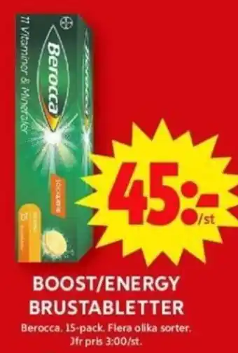 ICA Maxi Boost/energy brustabletter erbjuda