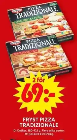 ICA Maxi Fryst pizza tradizionale erbjuda