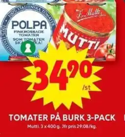 ICA Maxi Tomater på burk 3-pack erbjuda