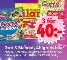 ICA Supermarket Gott & blandat, ahlgrens bilar erbjuda