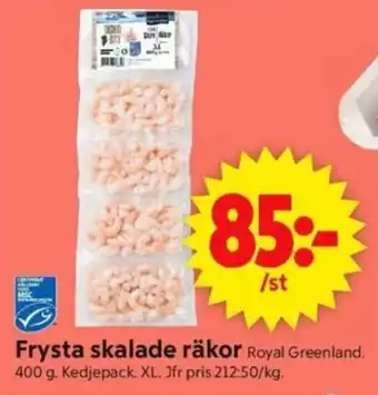 ICA Supermarket Frysta skalade räkor erbjuda