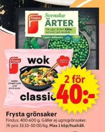 ICA Supermarket Frysta grönsaker erbjuda