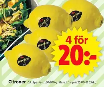 ICA Supermarket Citroner erbjuda