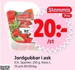 ICA Supermarket Jordgubbar i ask erbjuda