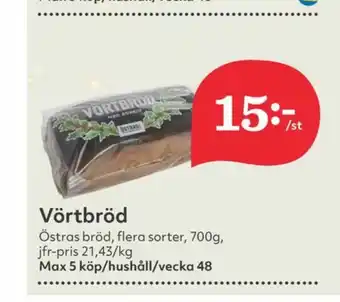 Hemköp Östras Bröd Vörtbröd erbjuda