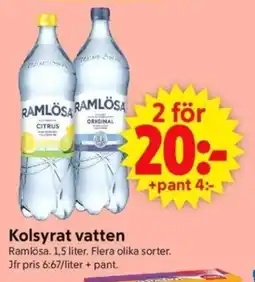 ICA Supermarket Kolsyrat vatten erbjuda