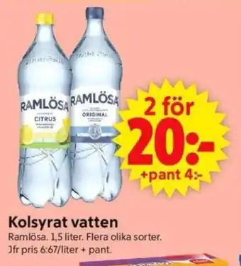 ICA Supermarket Kolsyrat vatten erbjuda