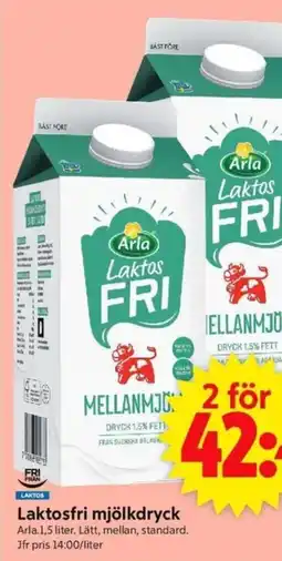 ICA Supermarket ARLA Laktosfri mjölkdryck erbjuda