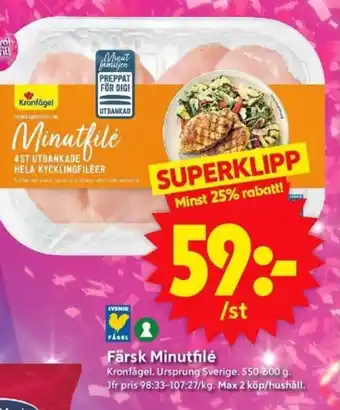 ICA Supermarket Färsk minutfilé erbjuda