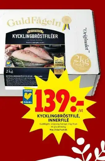 ICA Kvantum Guldfågeln Kycklinginnerfilé erbjuda