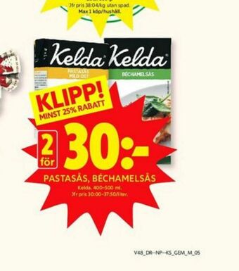 ICA Kvantum Kelda Pastasås erbjuda