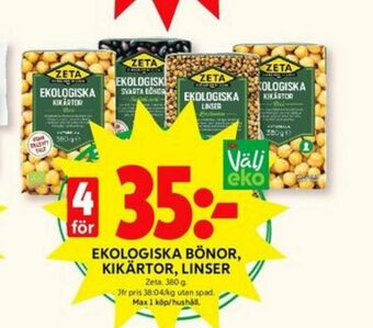 ICA Kvantum Zeta Linser erbjuda