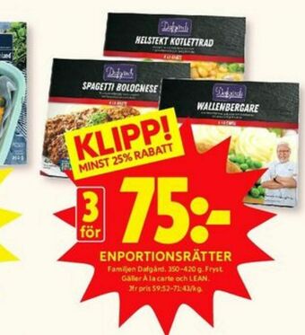 ICA Kvantum Dafgårds Färdigrätter erbjuda