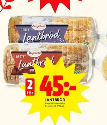 ICA Kvantum Lantbröd Matbröd erbjuda