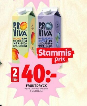 ICA Kvantum ProViva Fruktdryck erbjuda