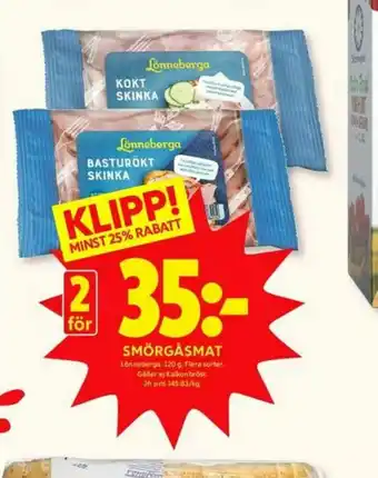 ICA Kvantum Lönneberga Smörgåspålägg erbjuda