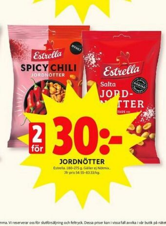 ICA Kvantum Estrella Jordnötter erbjuda