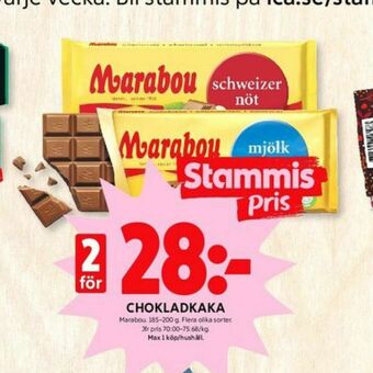 ICA Kvantum Marabou Chokladkaka erbjuda