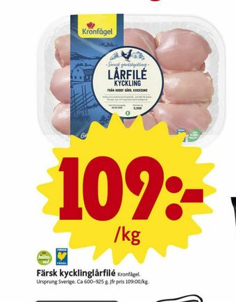 ICA Nära Kronfågel Kycklinglårfile erbjuda