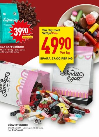 Willys Smått & gott Lösviktsgodis erbjuda
