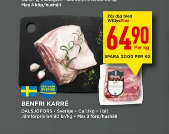 Willys Dalsjöfors Karré erbjuda