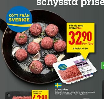 Willys Garant Blandfärs erbjuda