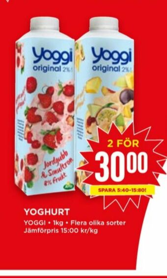 Willys Yoggi Yoghurt erbjuda