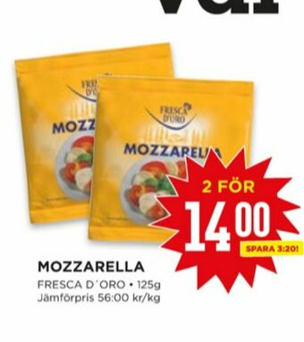 Willys Fresca d oro Mozzarella erbjuda