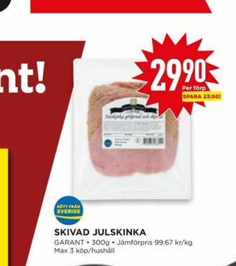 Willys Hemma Garant Skinka erbjuda