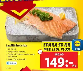 Lidl Laxfilé hel sida erbjuda