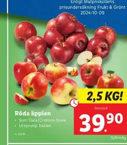 Lidl Röda äpplen erbjuda