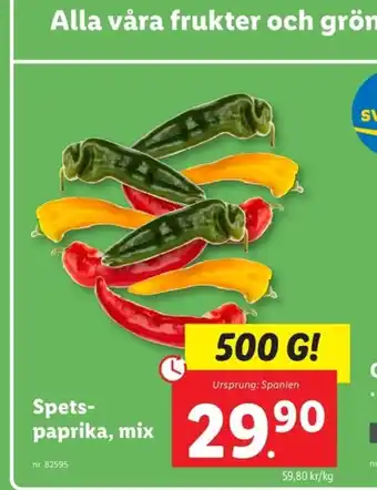 Lidl Spets- paprika, mix erbjuda