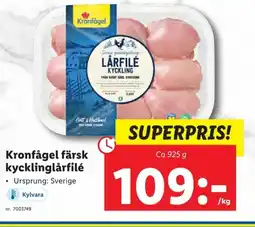 Lidl Kronfågel färsk kycklinglårfilé erbjuda