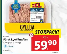 Lidl GYLLDA Färsk kycklingfärs erbjuda