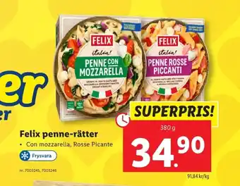 Lidl Felix penne-rätter erbjuda