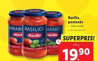 Lidl Barilla pastasås erbjuda